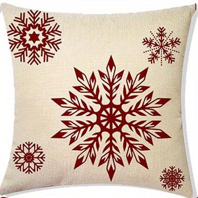 Home Decor Merry Christmas Snowflake & Tree Pillows Pattern Cushion Cover Suitable For Sofa Bedroom Car Pillow Cover