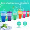 30pcs Magic Color Changing Cups with Lid and Straw