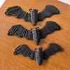 Top Loop Halloween Bat Decors , Straw-Look Seasonal Decoration for Entry Displays, Party Scenes and Fall Room Styling