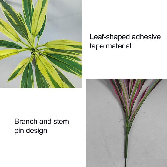 Large Realistic Artificial Fern And Plants with Green Dragon's Blood Tree Faux Foliage, UV Resistant Outdoor