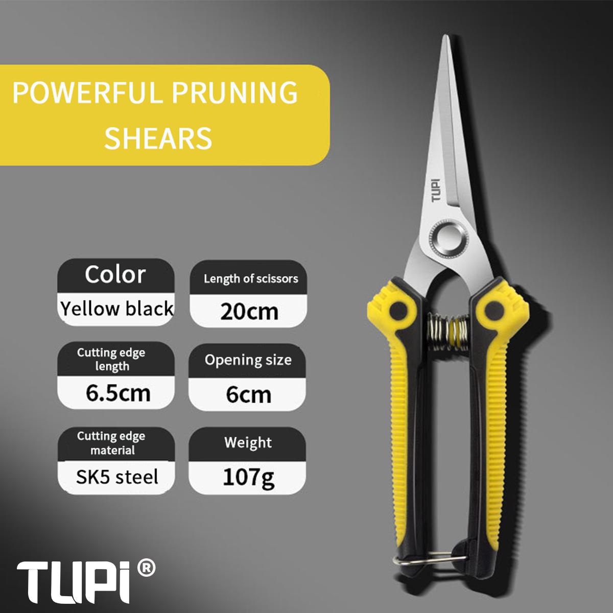 

Профессиональный обводной секатор TUPI Садовые ножницы для обрезки деревьев Прочные ручные кусачки с эргономичной нескользящей рукояткой