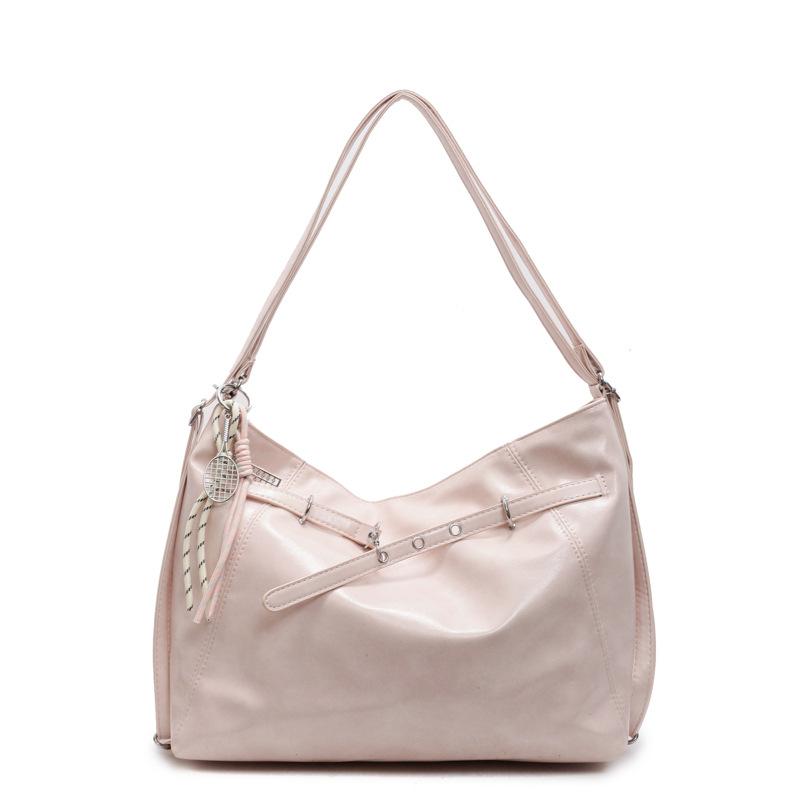 Large-capacity commuter bag women's 2025 new high-end simple and versatile shoulder bag student class messenger bag