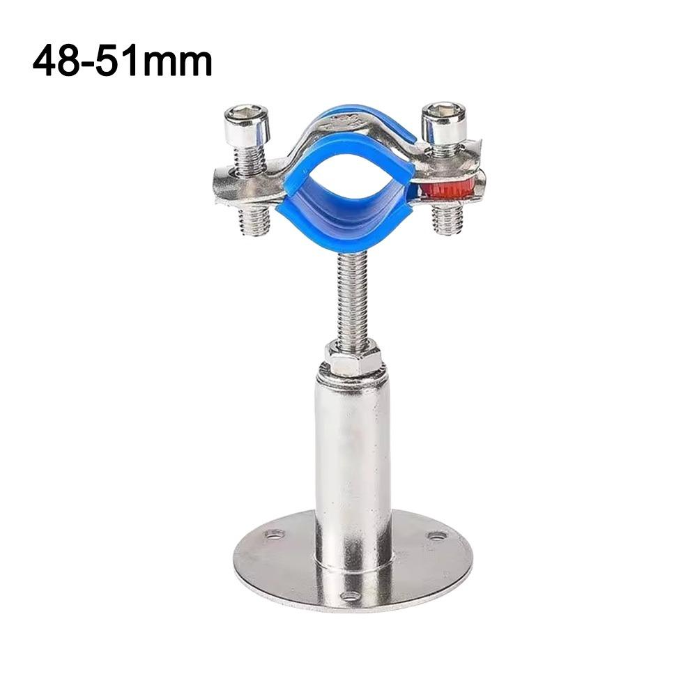 50-95mm Uchwyt do rury Zacisk 304 Stal nierdzewna Regulowany wspornik prętowy Klips z płytą bazową Zawieszenie Teleskopowy uchwyt do rury