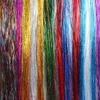 Sale Synthetic Hair Streak Clubbing Glitter Rainbow  Color Hair Extension Bling Silk Hair Tinsel