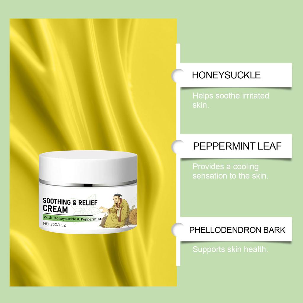 Soothing Relief Cream Cool Moisturizing Cream, Soothes And Protects Irritated Skin 30g