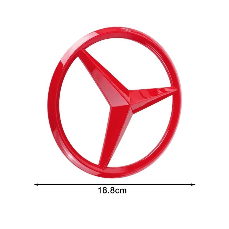 

2025 Hot For Benz 1Pcs 3D Front Grille Mirror Surface Emblem Badge Car Accessories For Mercedes Benz AMG W205 W203 W206 W108 W12