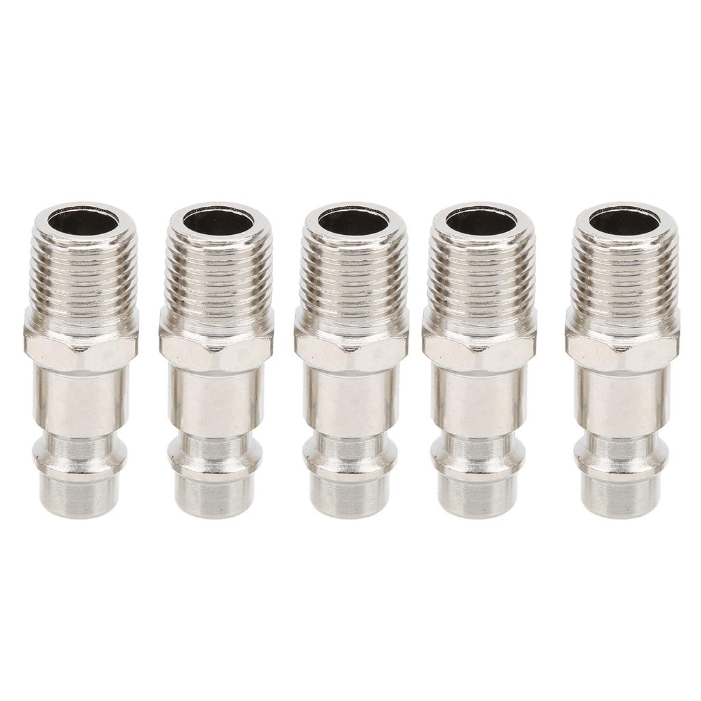 5Pcs Pneumatic Tool Connector European Style Plug Industrial Air Fitting Compressor Accessories