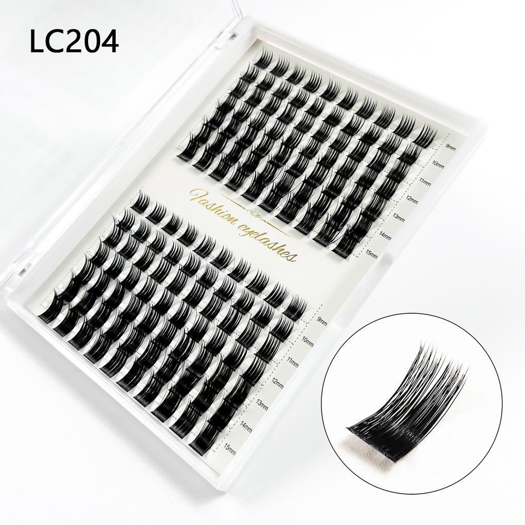 Large Tray 14 Rows Individual Lashes Mixed Tray Volume Cluster Lashes Black Mink Under Eyelash Clusters DIY Lash Extension Kit