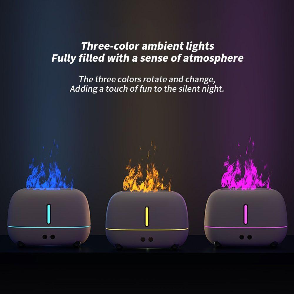 7 Colors Light Flame Aromatherapy Diffuser USB Flame Humidifier Aroma Diffuser  Office