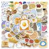 63Pcs Kawaii Butter Bread Cake Ins Snack Food Stickers Skateboard Fridge Phone Guitar Motorcycle Luggage Decal Sticker Toy