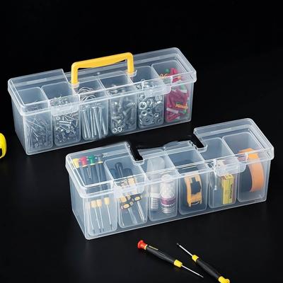 Removable Compartment Tool Storage Box Multifunctional Hardware Organisers Compact Portable Case for Home Garage Car Home Garage Tool Management