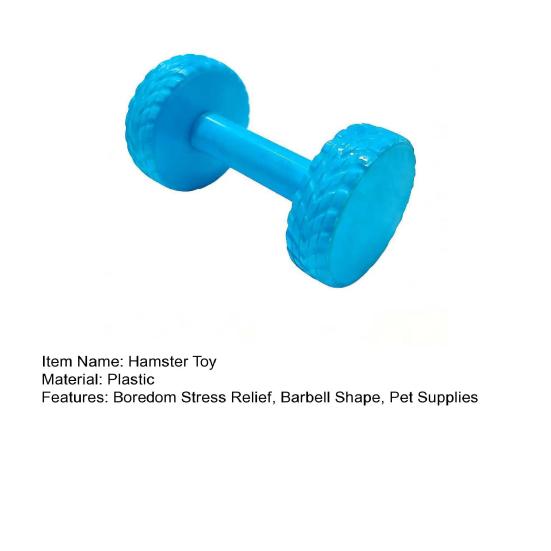 Yousheng Hamster Barbell Roller Toy Boredom Stress Relief Barbell Shape Interactive Chew Toy Chinchilla Gerbils Rats Mouse Exercise