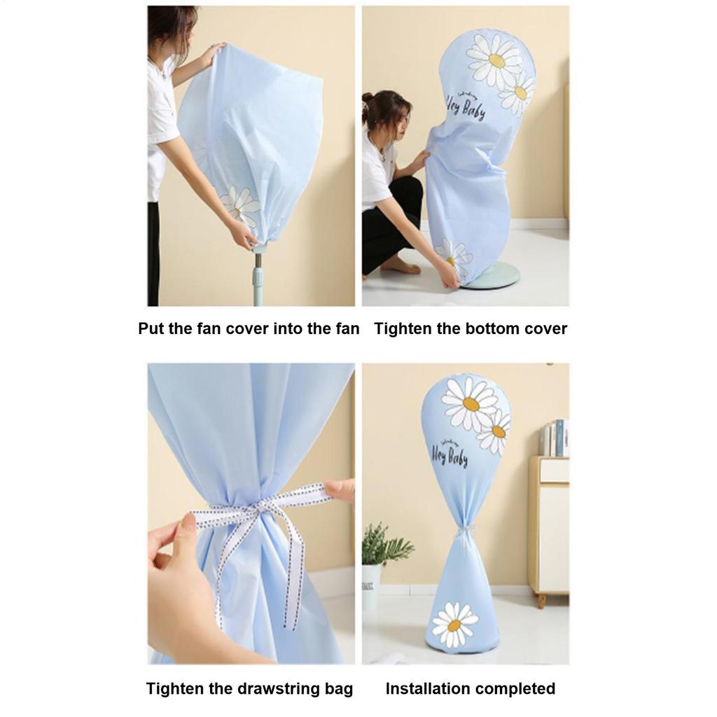 Pedestal Fan Storage Cover Dustproof Electric Fan Sleeve Protective Cover Indoor Outdoor Fans Protection Case