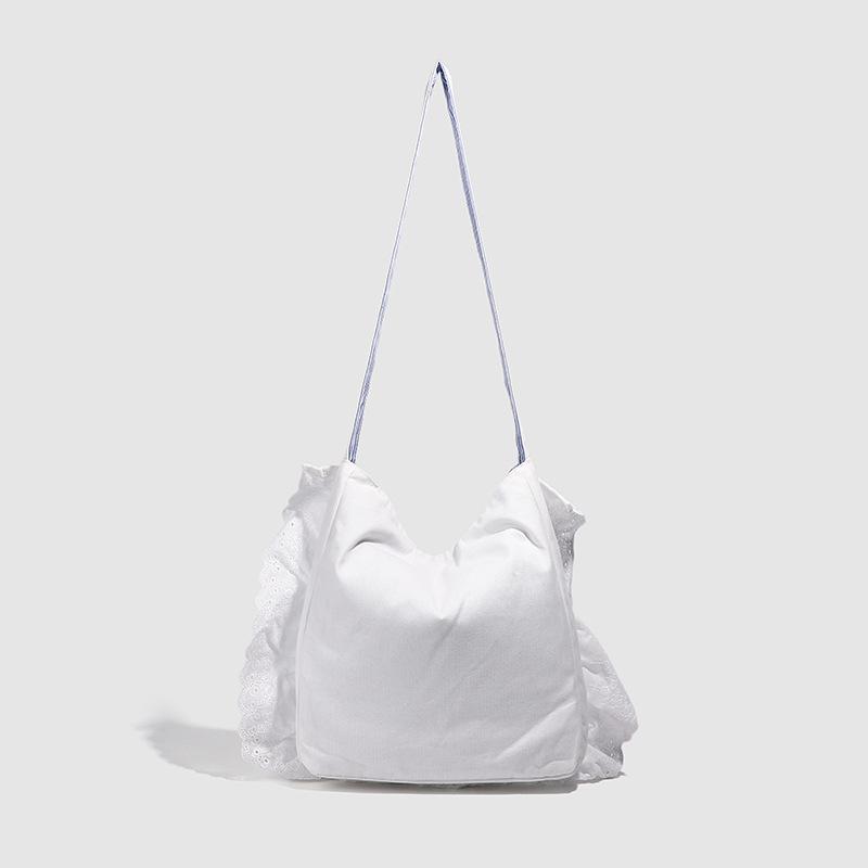 2025 new Mori girl lace spring and summer sweet shoulder bag women's Japanese versatile diagonal span canvas bag