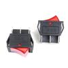 Fielect 2Pcs ON/Off Boat Rocker Toggle Switch 6 Pins 2 Position AC 250V/16A 125V/20A Toggle Switch with Red Light