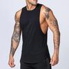 Men Summer Casual Vest O-Neck Sleeveless Letter Decoration Tank Tops Solid Color Fitness Tops with Wide Shoulder Straps Streetwear