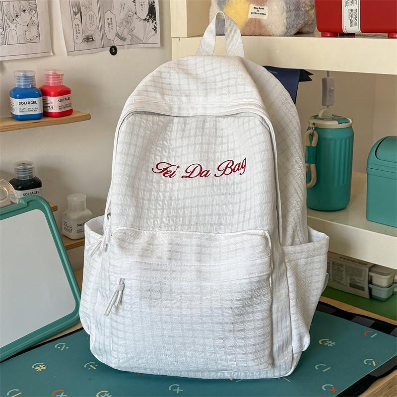 Karriertes Schülerrucksack Damen Rucksack mit großer Kapazität