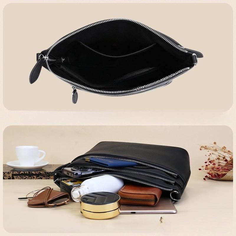 Borsa da Donna in Vera Pelle, Borsa a Fagottino in Pelle Bovina, Borsa a Tracolla Monospalla da Pendolare Retrò e di Nicchia