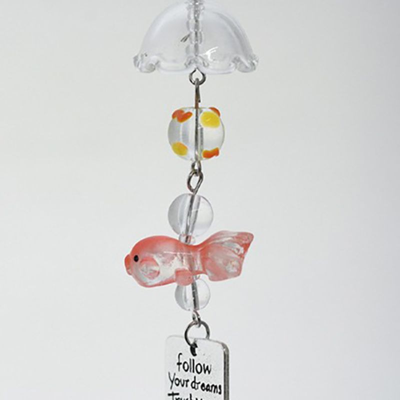

Briskstyle emotional goldfish bead hoop decoration AirPod keychain keyring Jewel decoration