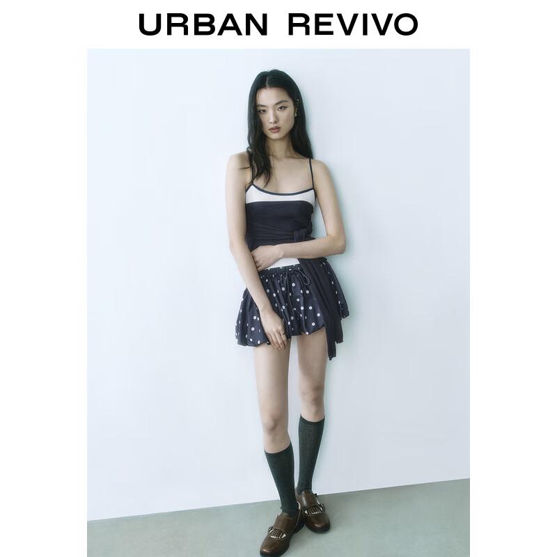 

Женский вязаный жилет с U-образным вырезом в стиле колор-блок UR2025 M