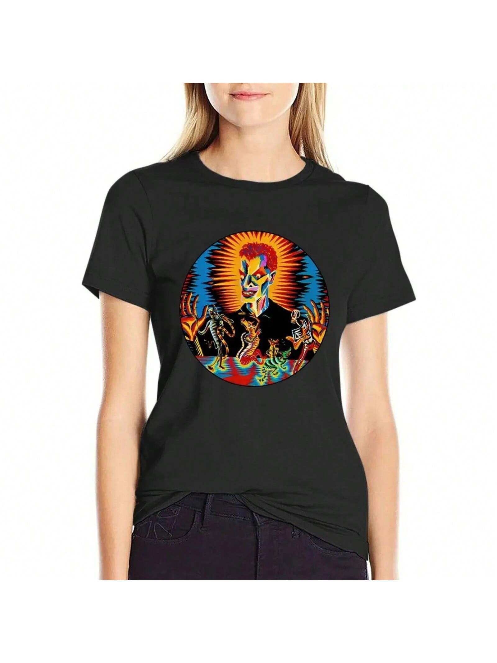Oingo Boingo T-Shirt Cute Tops Graphics T-Shirt Dress For Wounisex Long S разноцветный