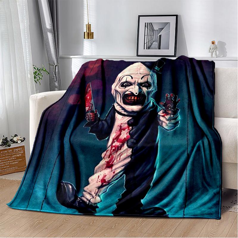 29 Styl Terrifier 3 Horrorowy Clown Film Film Kreskówka Miękkie Kocyki, Koc Piknikowy Wygodny Koc na Piknik Łóżka Kanapę Dom
