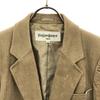 Yves Saint Laurent 90s Corduroy Tailored Jacket S Beige Old Women Used