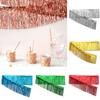2M Metallic Foil Fringe Garland Shiny Wall Hanging Drapes Tassel Outdoor Indoor Birthday Holiday Party Decoration for Wall Door