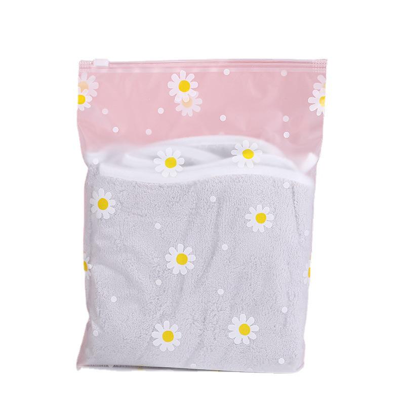 Daisy Frosted Zipper Cosmetic Bag - Travel Organizer