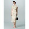 Peacebird New Chinese Style Jacquard Knot Button Long Dress
