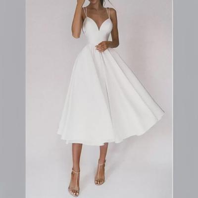 European & American Women's Multi-Color Sexy Swing Dress with Suspenders