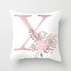 Sweet Pink Pillowcase Decoration 26 Letters Pillowcase Pillowcase Car Cushion Cover Home
