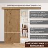 Complete Wooden Sliding Door Kit Hardware Pocket Door System for Door Thickness 35-45 mm Max. Load 75 kg Rail Rollers Screws 200 x 3.05 cm Brown