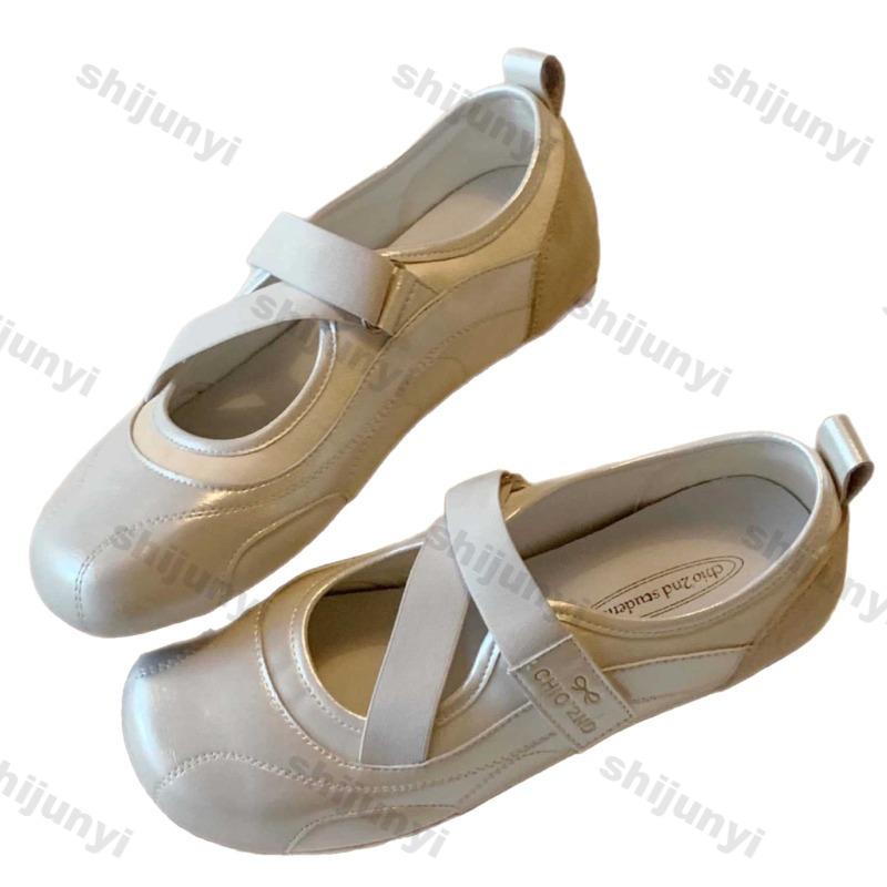 Fashion Women Loafers 2025 Summer Fashion Cross Tied Comfortable Casual Shoes Lightweight Breathable Luxury Ballet Flats Zapatos Mujer