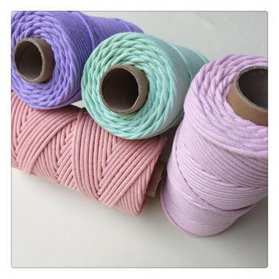 4mm Colored Core-Filled Cotton Cord – Ideal for Handmade Weaving, Single Roll Pack