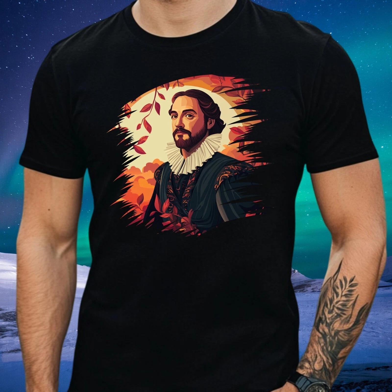 T-Shirt Herren Shakespeare Motiv Baumwolle Größe S bis 5XL XXXXL