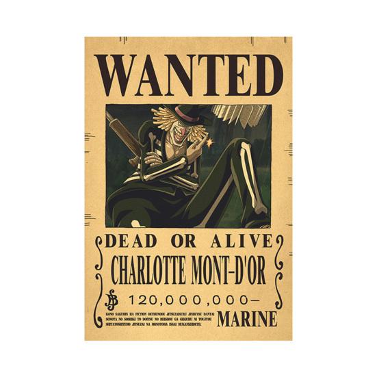 One Piece Poster Clear Printing Rectangle Decorative Japanese Anime Luffy Bounty Poster Bedroom Decor for Bar