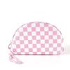 with Hand Strap Checkered Pattern Cosmetic Bag Waterproof Toiletry Bag Makeup Organizer  Travel