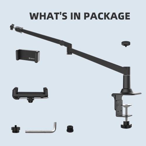 Smatree Metal Razer Seiren V2 Pro/V2X Microphone Arm, Compatible with MPM-4000U, MAM-1000U/2000U, M4U, and Other Microphones, Dynamic Microphone Arm S