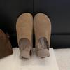 Soft leather version~ inner heightening platform Boken shoes for women's outer wear 2025 spring and summer new Mori retro baotou half slippers