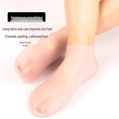 Unisex Silikon Feuchtigkeitsspendende Anti-Riss Socken für Fersenschutz und Fußpflege