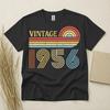 70e Verjaardag T-shirt Geboren In 1956 Cadeaus Vintage Regenboog T-shirt Retro Stijl Tee