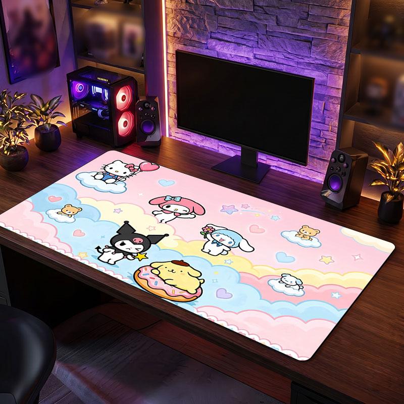 Big Mouse PadHello Kitty Extended Soft Desk Mat Gaming Office Computer Table Decor Mat