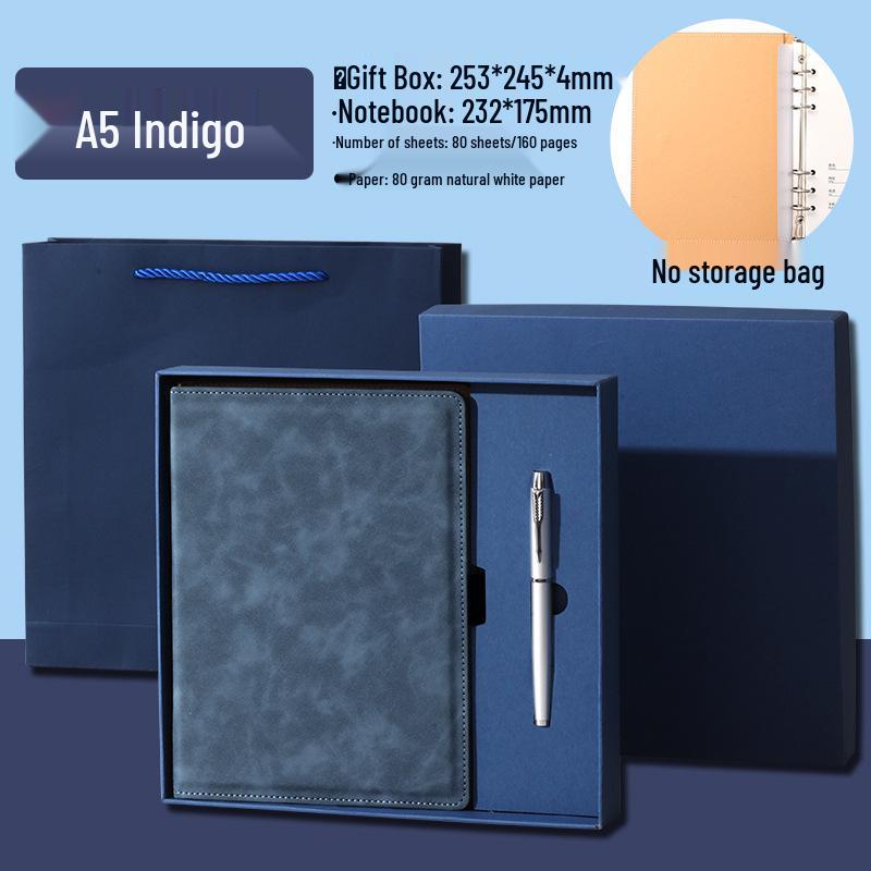 Custom A5 Loose-Leaf Business Office Notebook & Diary Set with Logo