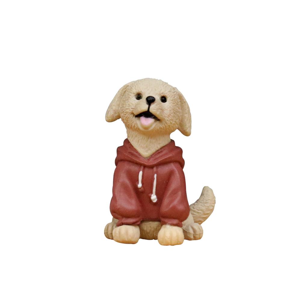 12pcs Adorable Simulation Dog Puppy Animal Decoration Resin Craft Miniature Figure designed for Bonsai Microlandscape Fairy Garden Decor