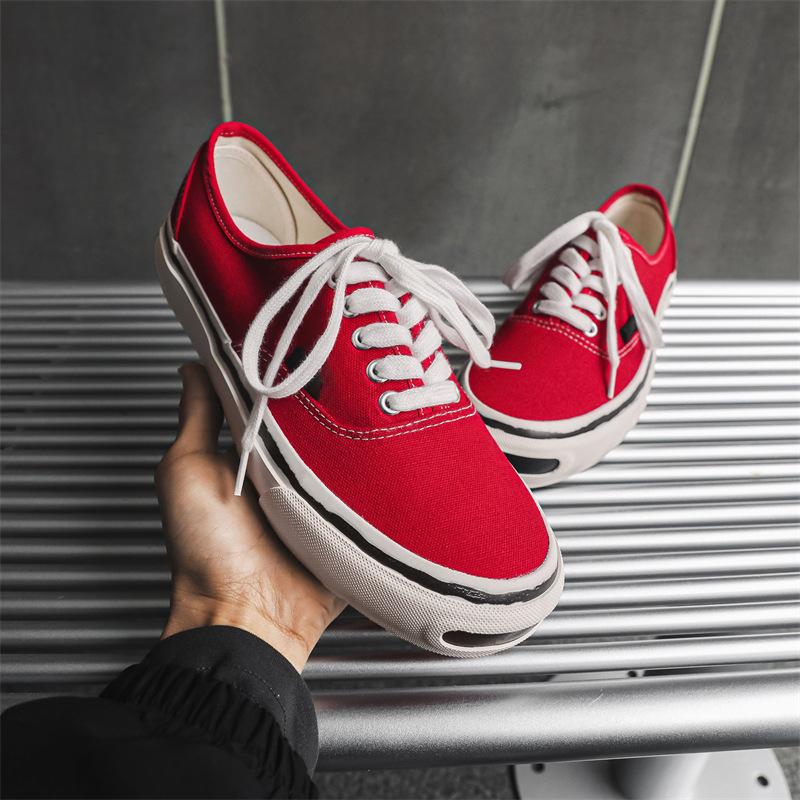 New classic open smile low-top canvas shoes sports and leisure men's shoes niche 3D transfer board shoes men's X306