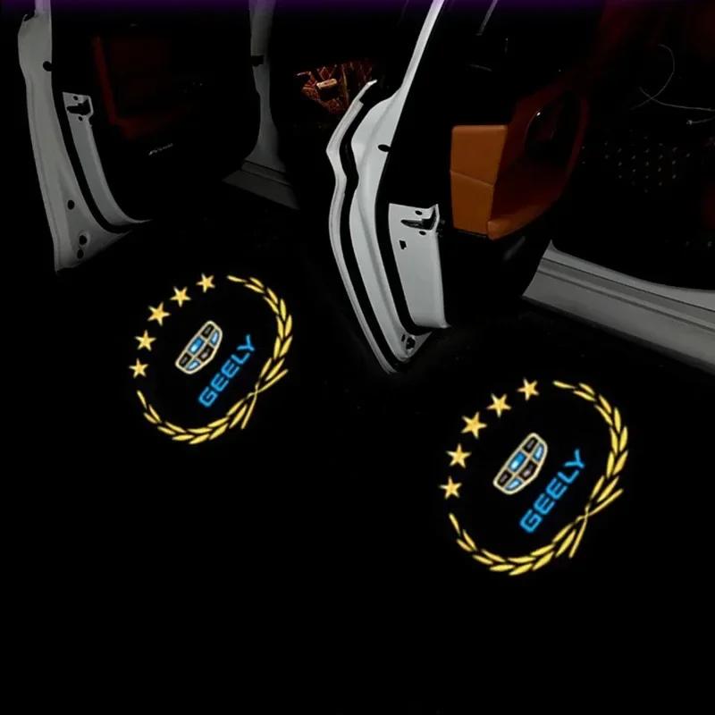 

2PCS For GEELY Atlas OEM LED Car Welcome Light Door Logo Courtesy Lamp Projector Light for Geely Emgrand Atlas Boyue GL GS NL3 2PCS