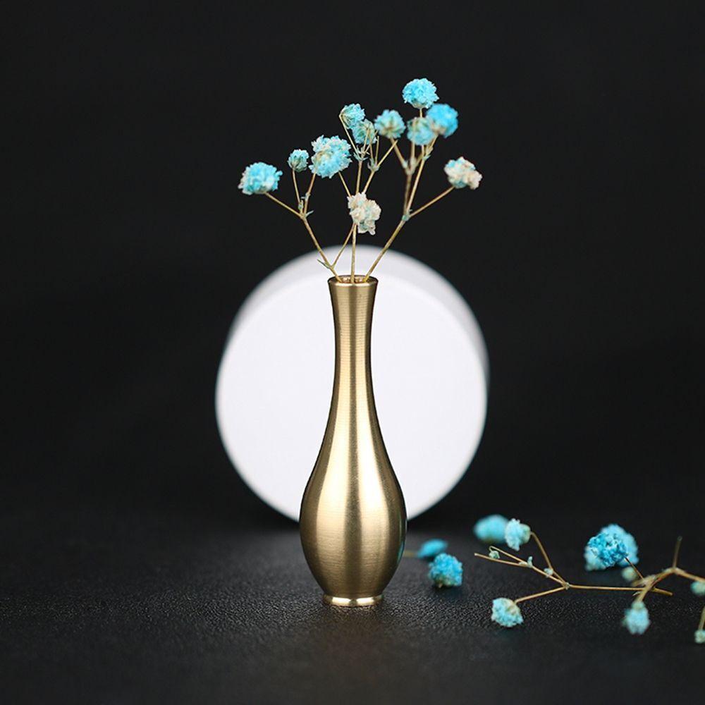 New Copper Antique Vase Mini Creative Ornaments Flower Ornaments Vases Living Room Crafts Decoration Bottles
