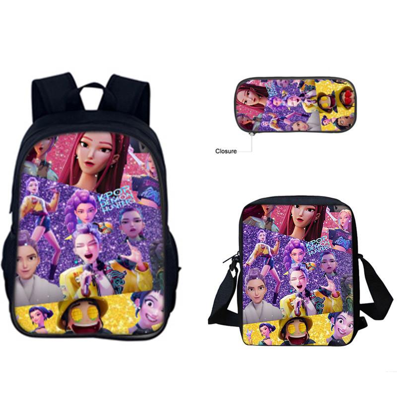 Set Zaino Kpop Hunterxhunter Con Poliestere Traspirante Per L'Uso Scolastico