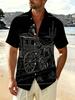 Vintage Western Carriage Pattern Men'S Short Sleeve Shirt, Summer Beach Casual Print Shirt, Plus Size